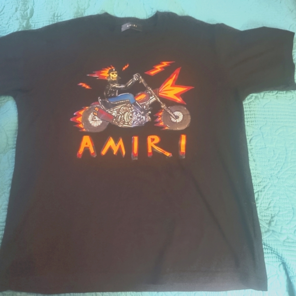 🔥Amiri Flaming Biker Skull Shirt🔥